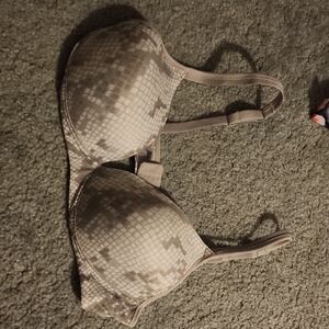 Patterned Beige Bra